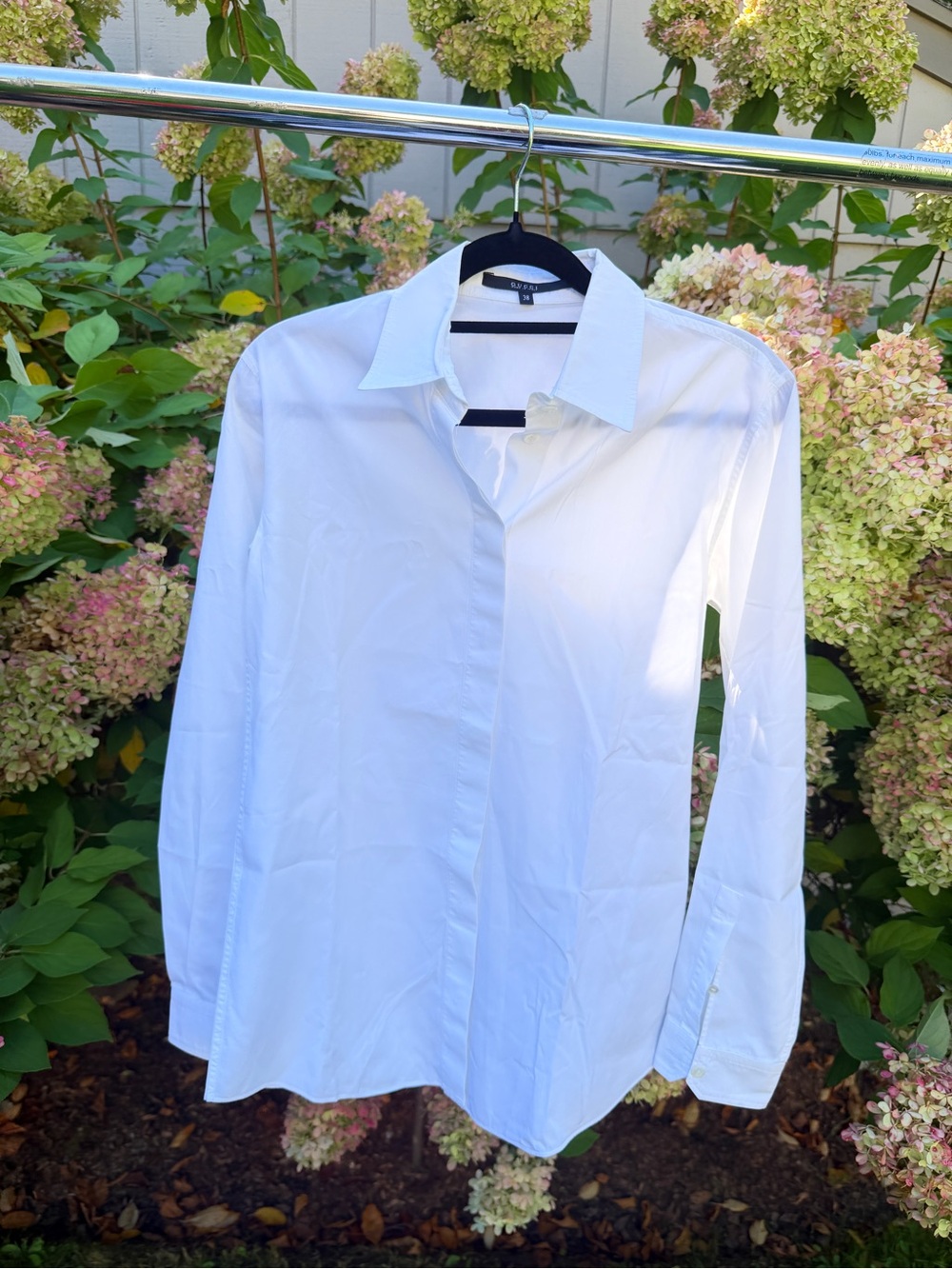 Gucci White Button-Down Point Collar Shirt